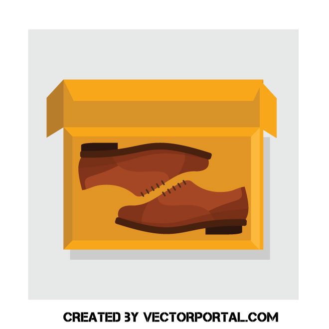 Shoes in a box Royalty Free Stock SVG Vector and Clip Art