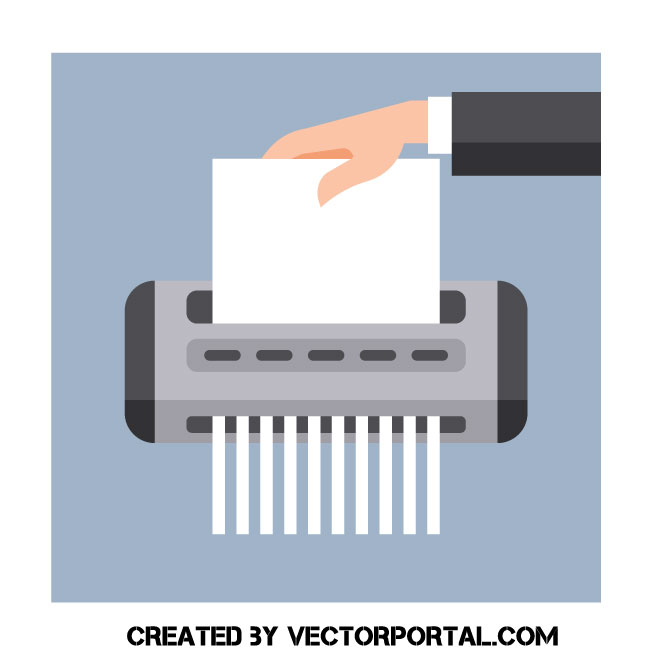 Paper shredder machine Royalty Free Stock SVG Vector and Clip Art
