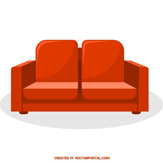 Red sofa Royalty Free Stock SVG Vector and Clip Art
