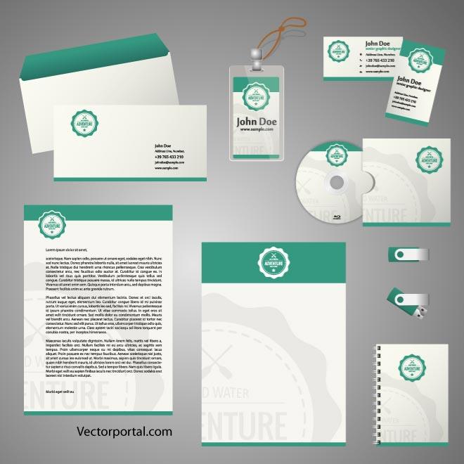 Stationery template set Royalty Free Stock SVG Vector