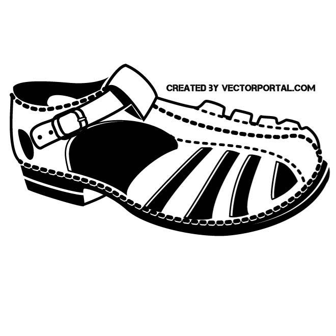 of a sandal Royaltyfree Stock Vector Clip Art