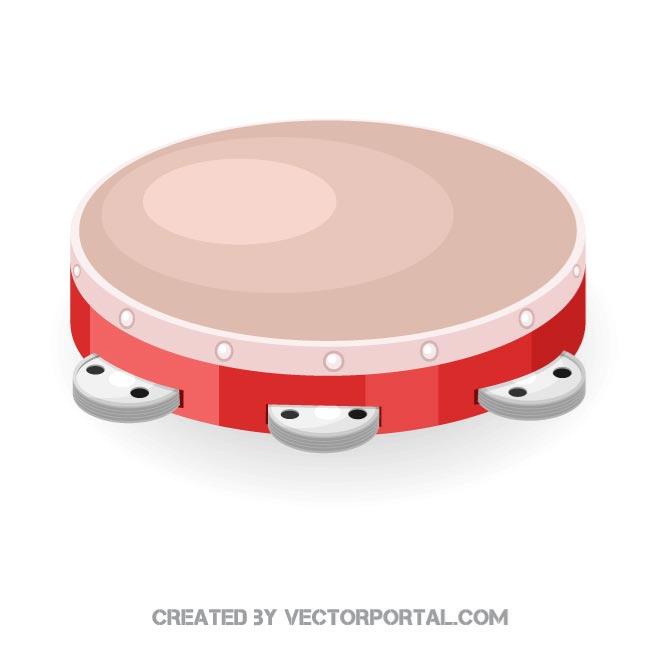 TAMBOURINE MUSICAL INSTRUMENT Royalty Free Stock SVG Vector and Clip Art