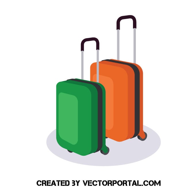 Two suitcases Royalty Free Stock SVG Vector and Clip Art