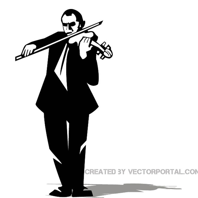 Violinist vector image