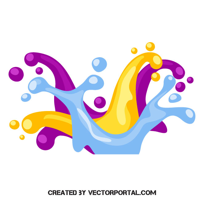 Water splash clip art Royalty Free Stock SVG Vector and Clip Art