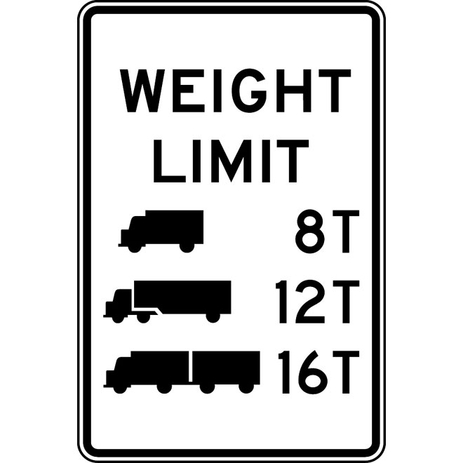 Weight limit road sign Royalty Free Stock SVG Vector