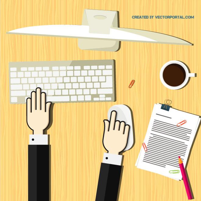 Office work art Royalty Free Stock SVG Vector