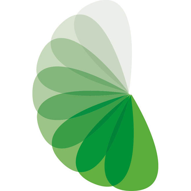 Green petals company logo Royalty Free Stock SVG Vector and Clip Art