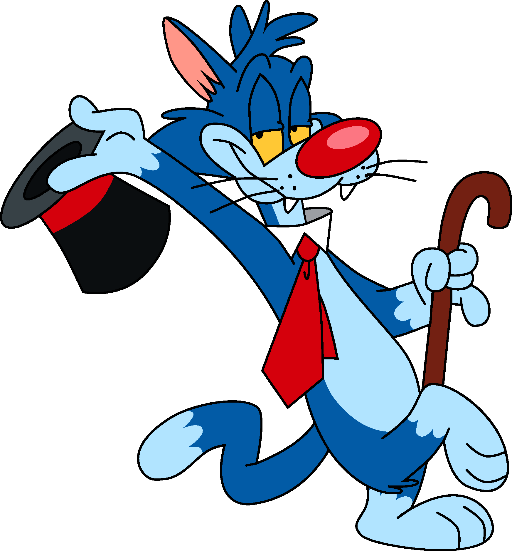 Cartoon Fancy Blue Cat Logo Vector (.Ai .PNG .SVG .EPS Free Download)