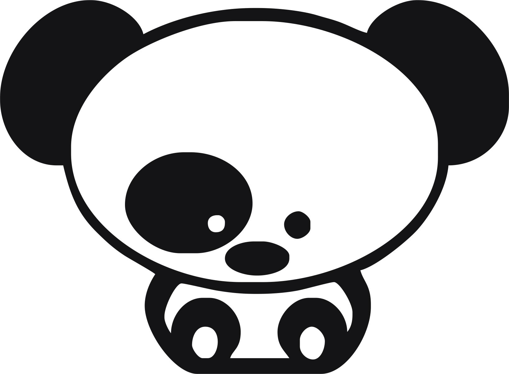 Cute Panda Sticker CDR File Vectors File