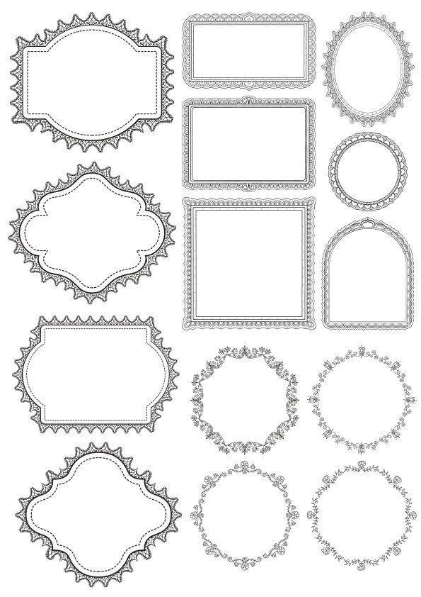 Frame Borders Set Free CDR Vectors File Vectors File