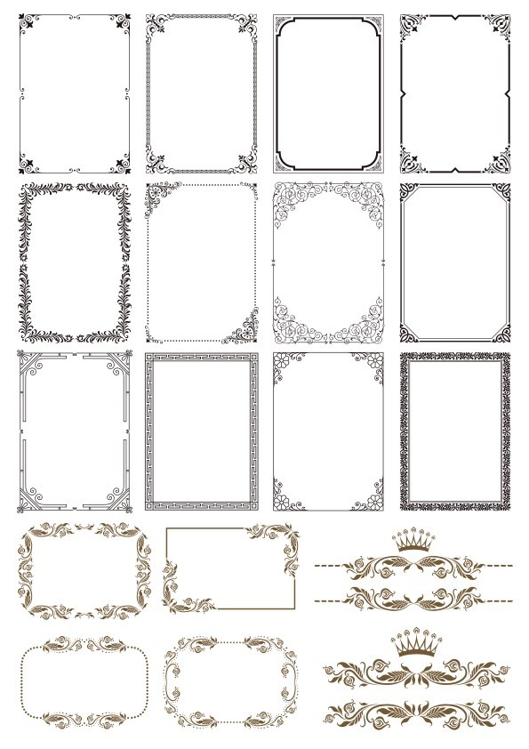 Gold Border Frames Free CDR Vectors File Vectors File