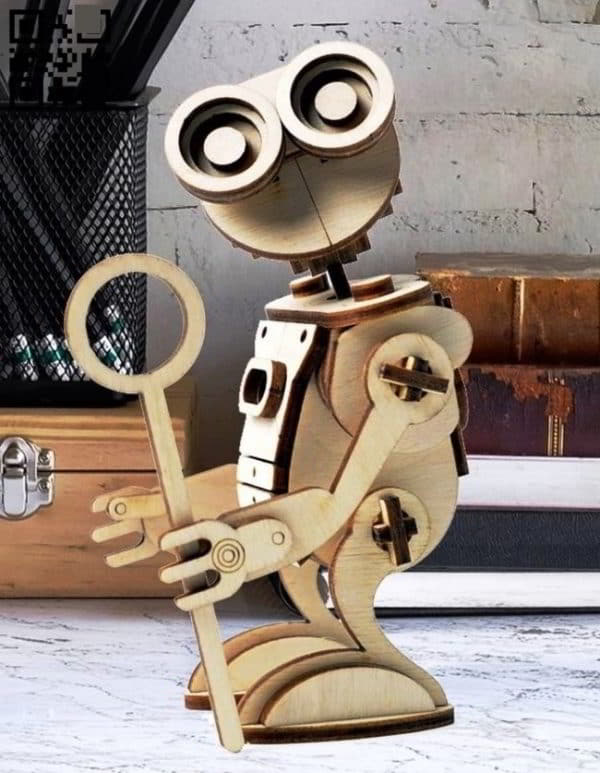 Laser Cut 3D Wooden Robot Layout Model Free Vector Vectors File