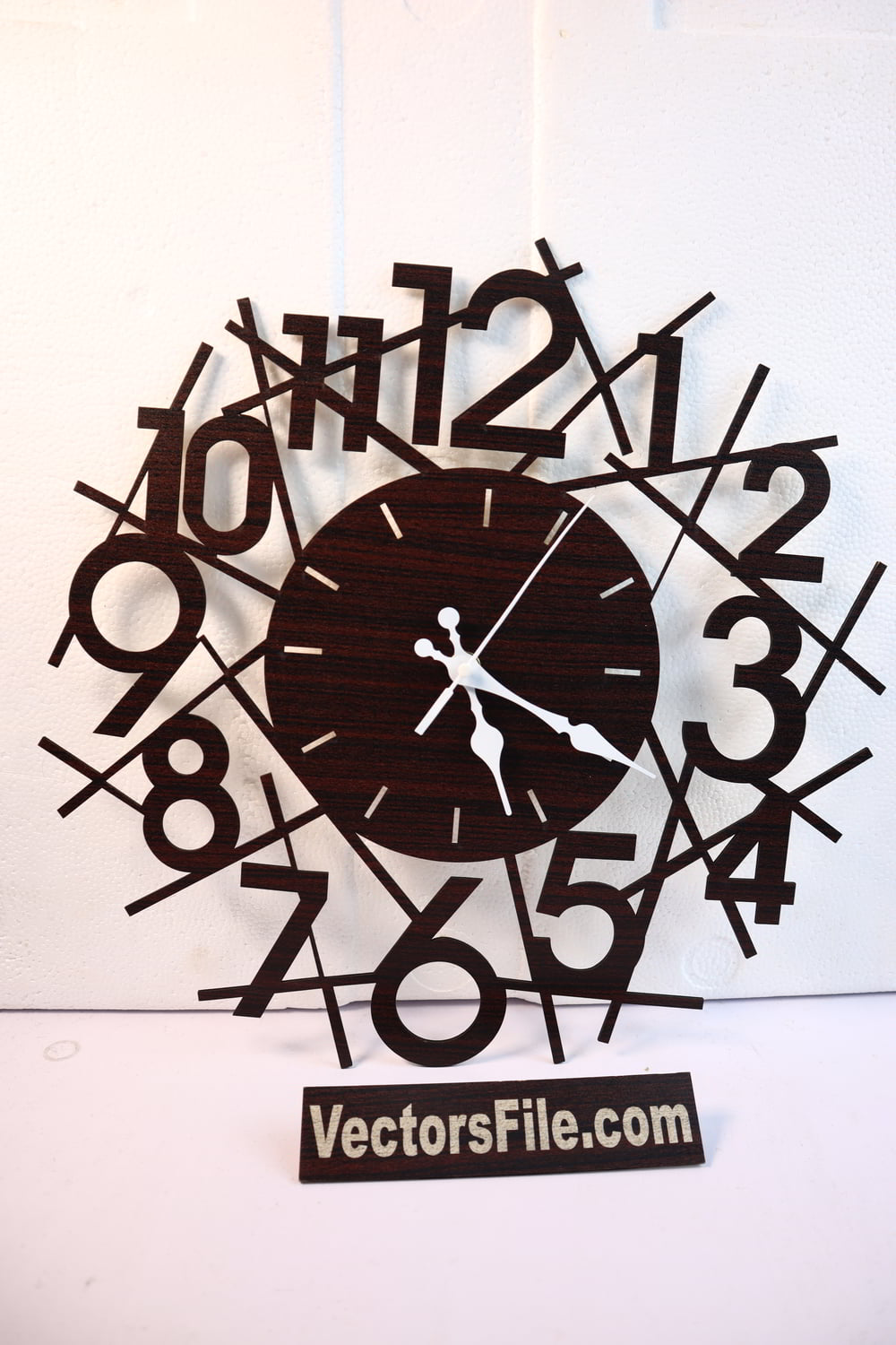 Laser Cut Abstract Design MDF Wall Clock Vector File for Laser Cutting