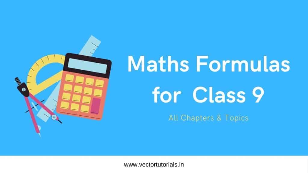 Maths Formulas for Class 9 PDF NCERT/CBSE