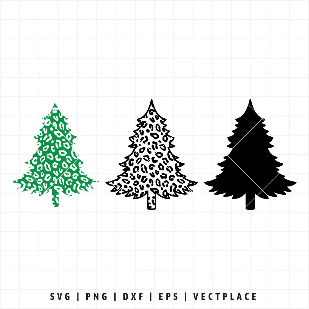 Christmas Tree Leopard Print SVG Vectplace