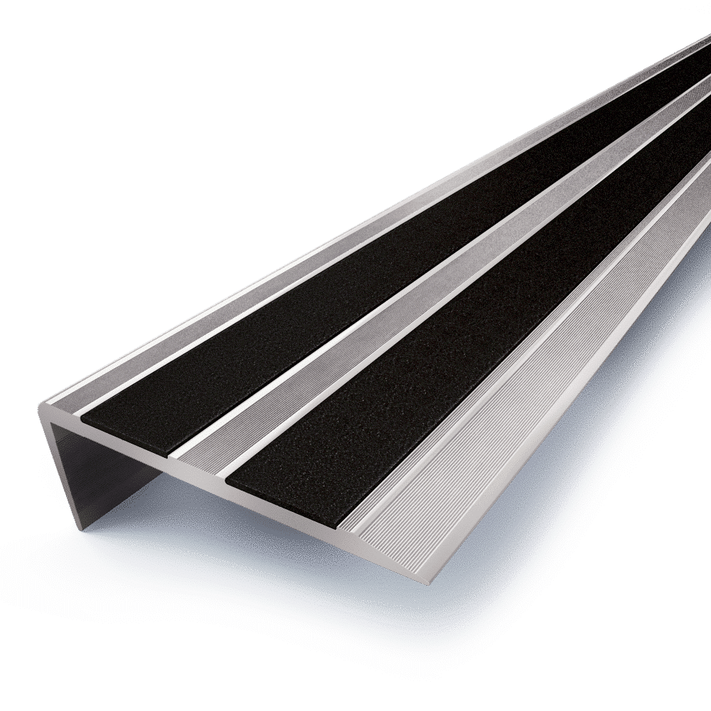 Aluminium stair nosing strips for concrete stairs, metal aluminium step