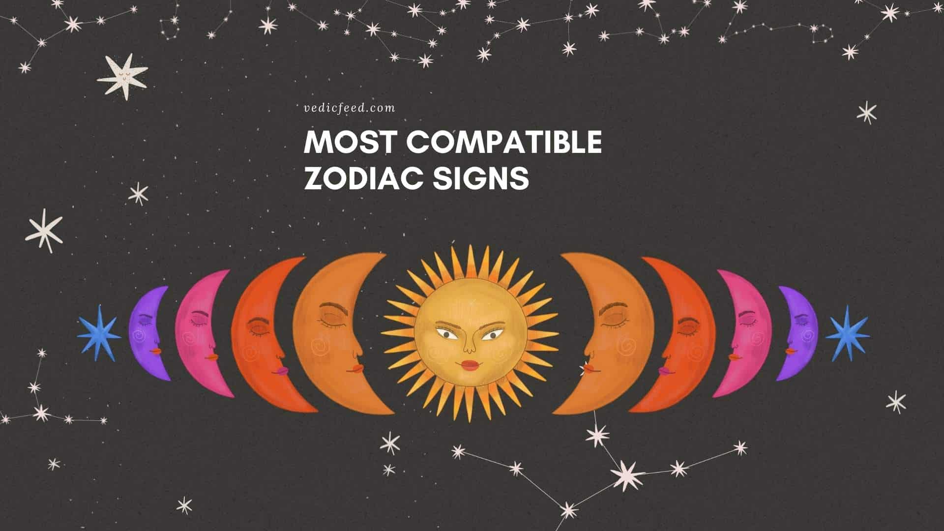 Most Compatible Zodiac Signs based on Guna Milan