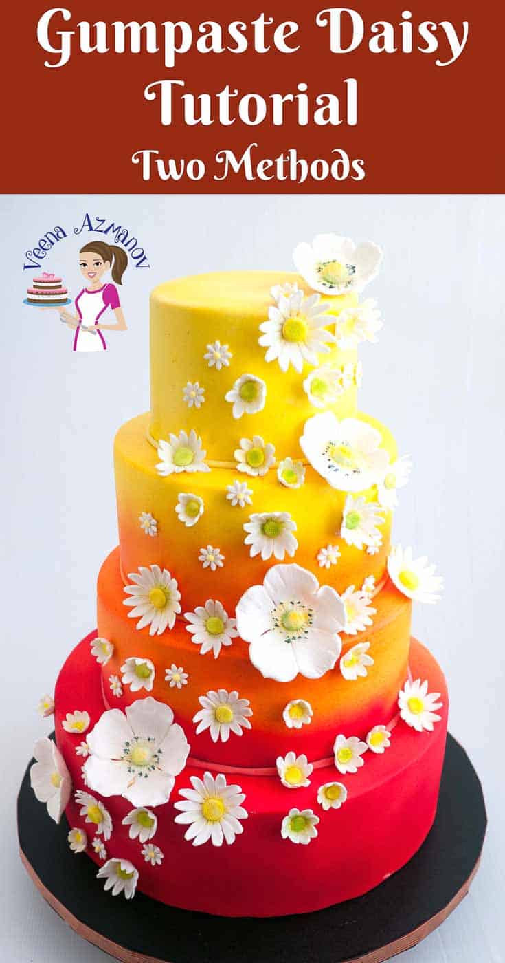 Gum Paste Daisy Tutorial Veena Azmanov