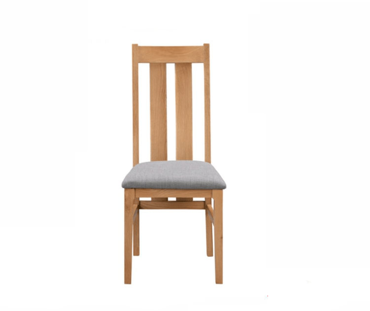 Cotswold Dining Chair Grey Linen Seat Pad Vega Direct