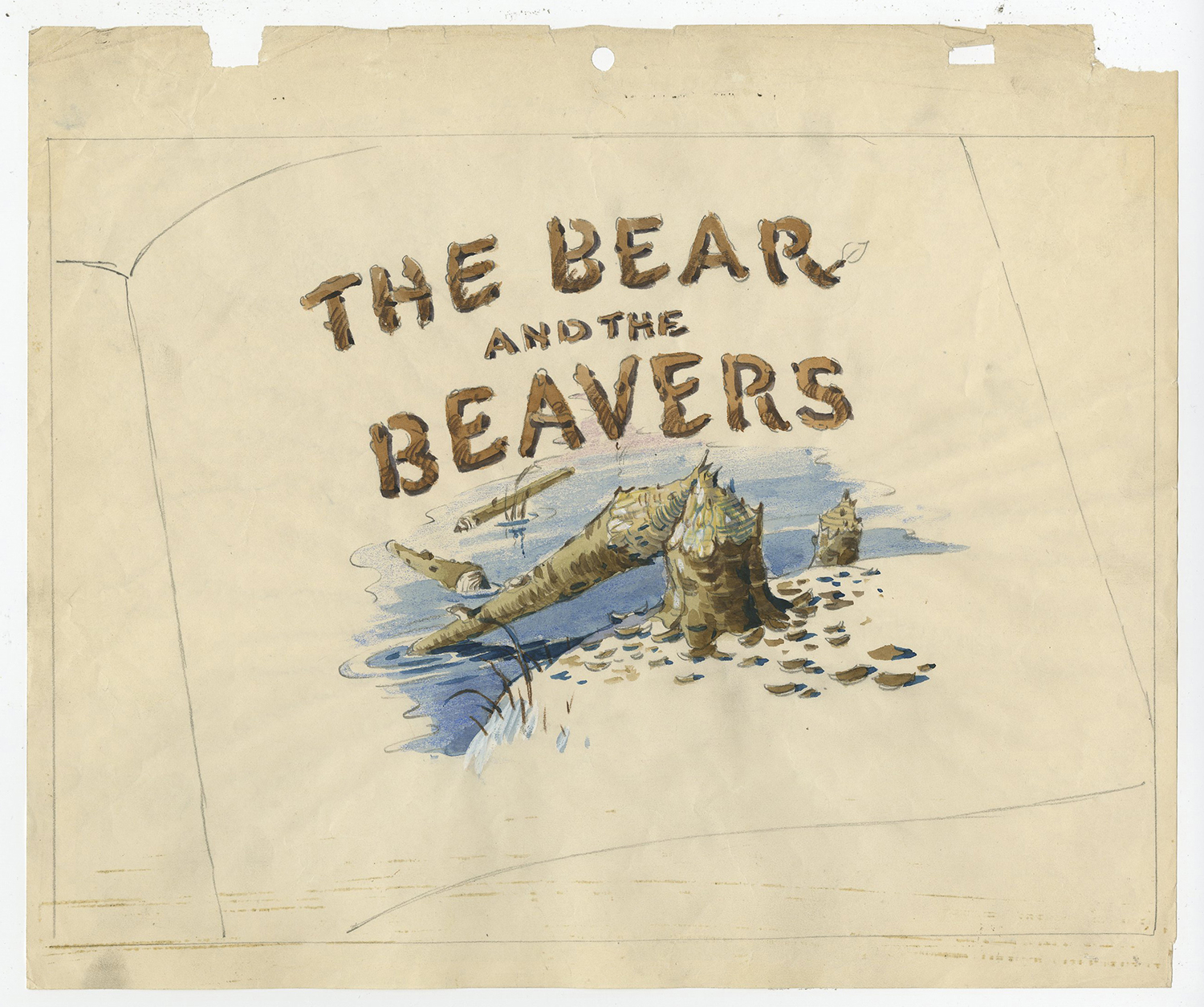 Barney Bear Title Layout Drawing ID janmgm9008 Van Eaton Galleries