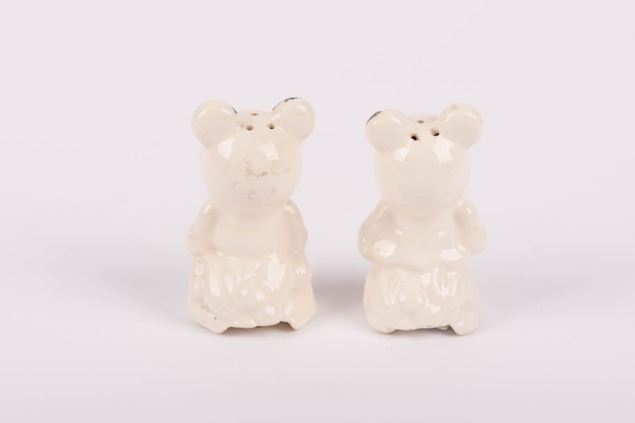 1950s Mickey and Minnie Mouse Salt and Pepper Shakers by Leeds China