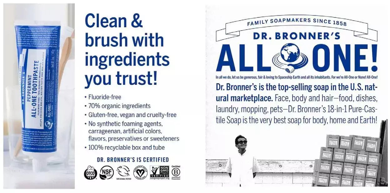 Bronner's Travel Size Peppermint Oz Toothpaste, 42 OFF