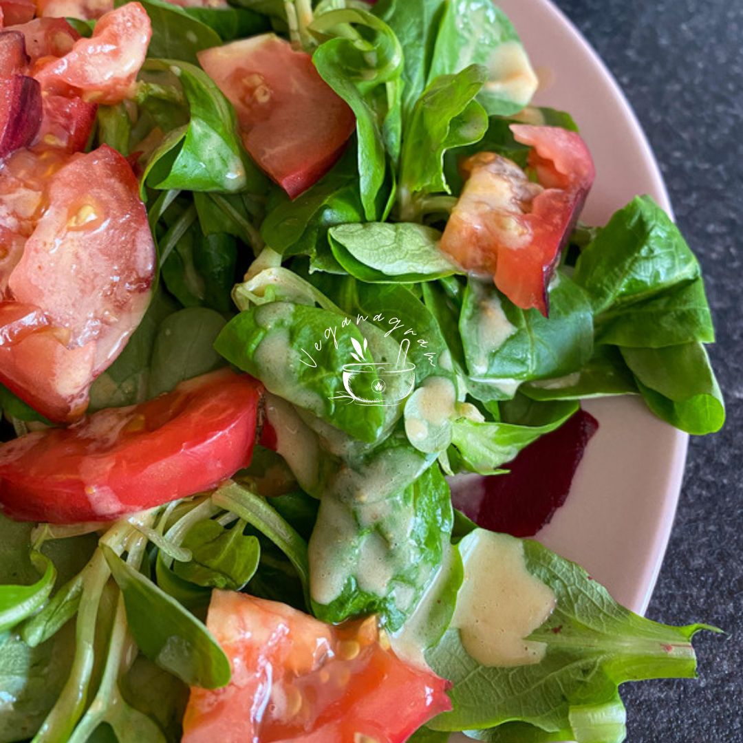 Ensalada de garbanzos y remolacha.