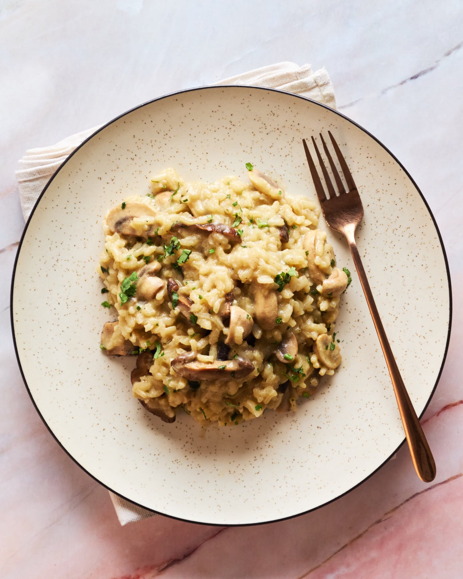 Vegan Mushroom Risotto SUPER CREAMY Risotto For 2