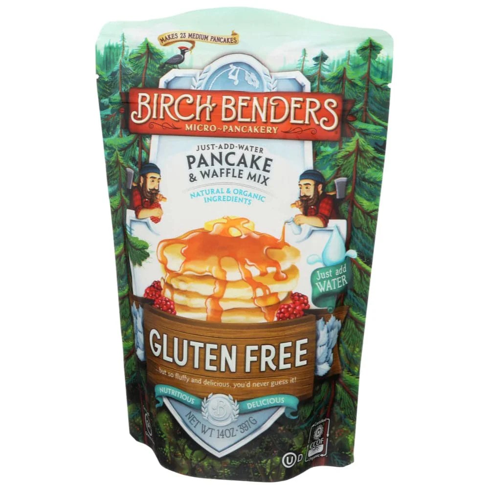 Birch Benders Pancake & Waffle Mix Gluten Free Plain, 14 oz Vegan Essentials