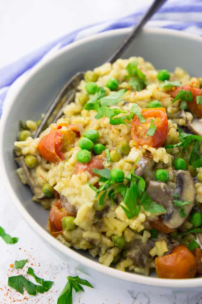 Instant Pot Risotto with Mushrooms Vegan Heaven