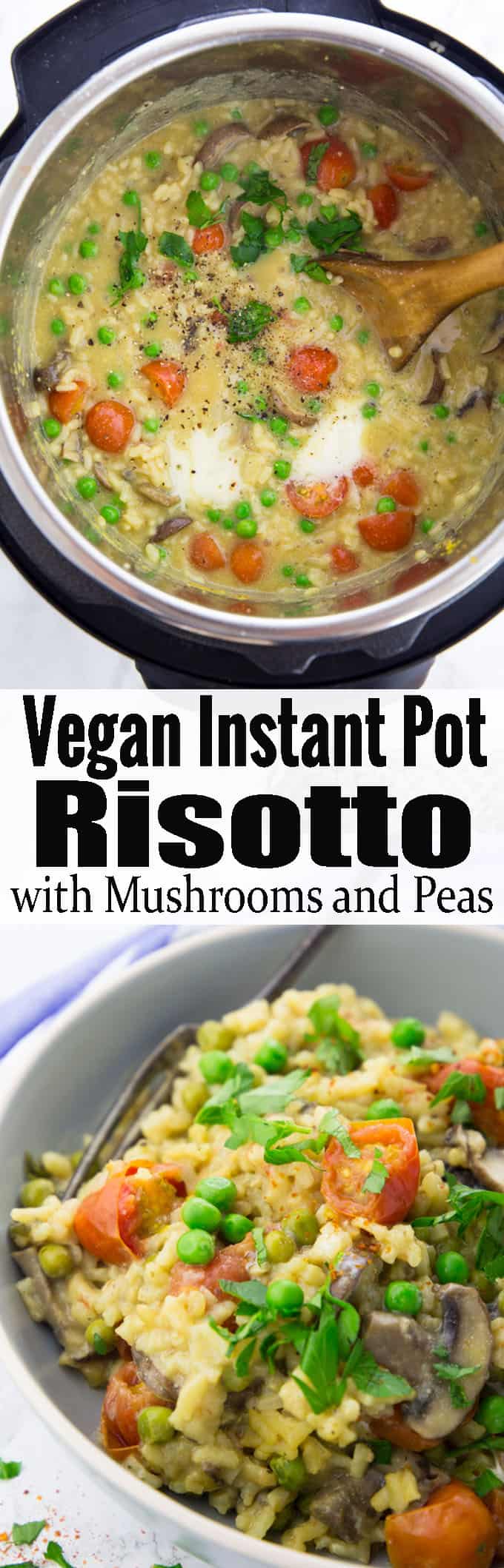 Instant Pot Risotto with Mushrooms Vegan Heaven