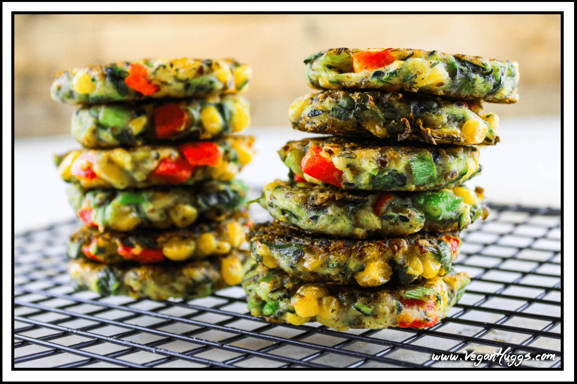 Vegan Zucchini Corn Fritters (GlutenFree) Vegan Huggs