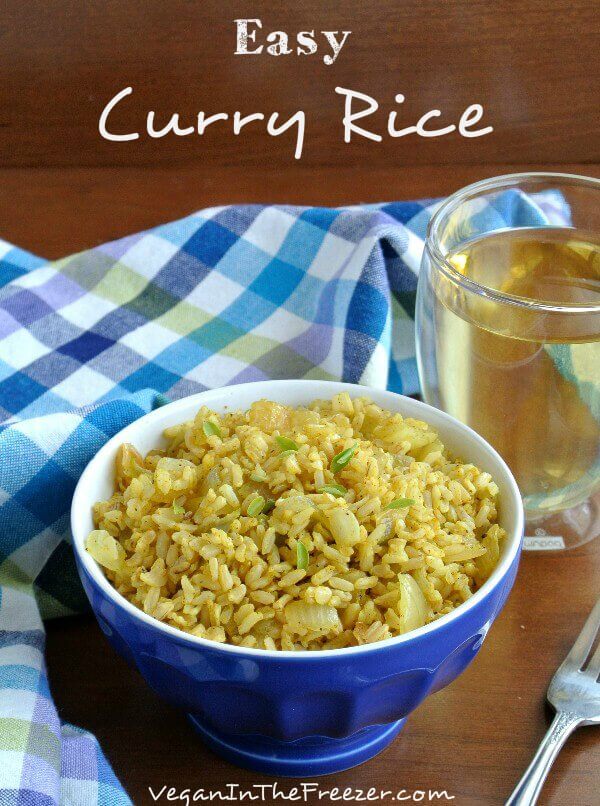 Easy Curry Rice Recipe Vegan in the Freezer