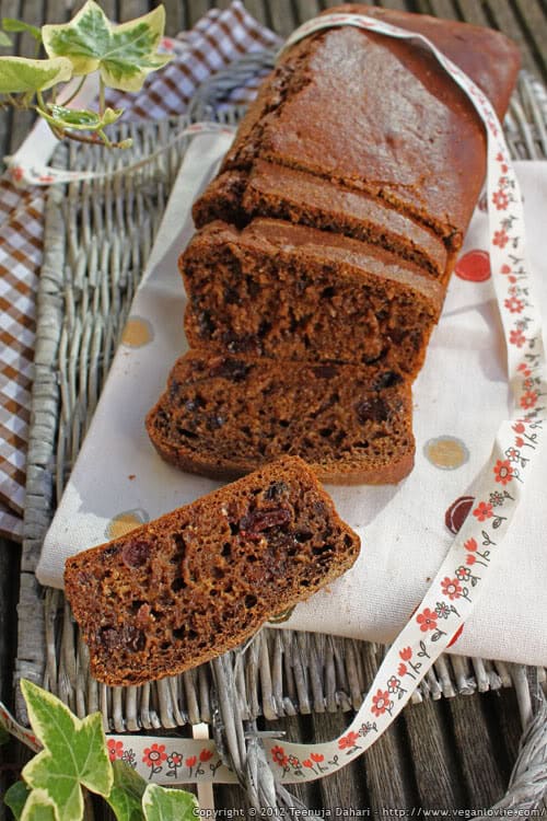 Irish Tea Brack Recipe Fruit Loaf Oilfree, Dairyfree, Eggless Recipe
