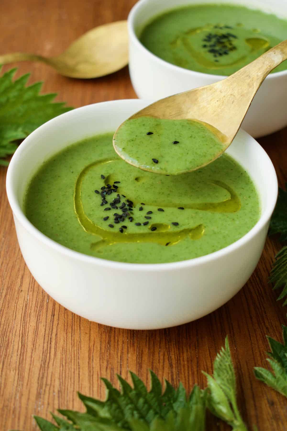Easy Nettle Soup Vegan on Board