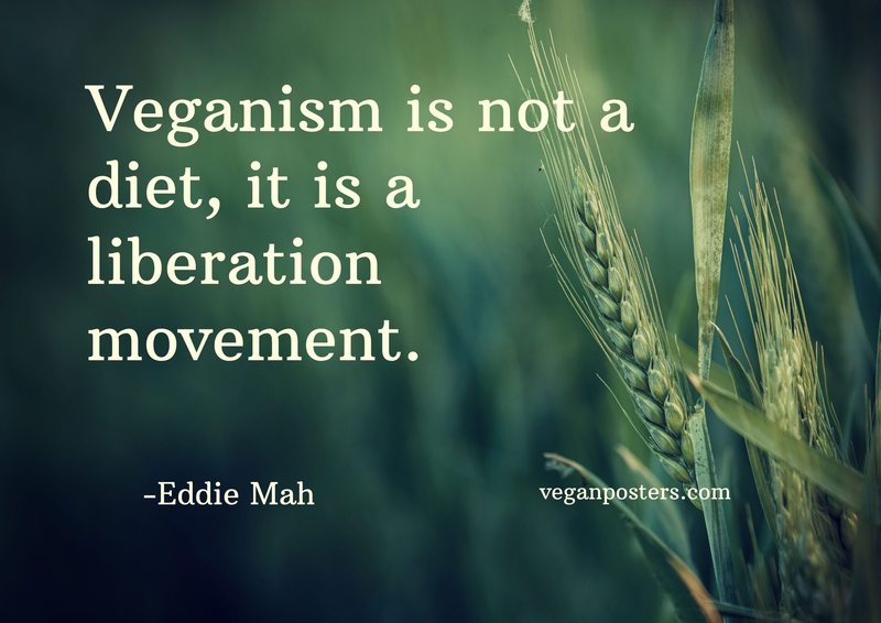 Veganism is not a diet, it is a liberation movement Vegan Posters