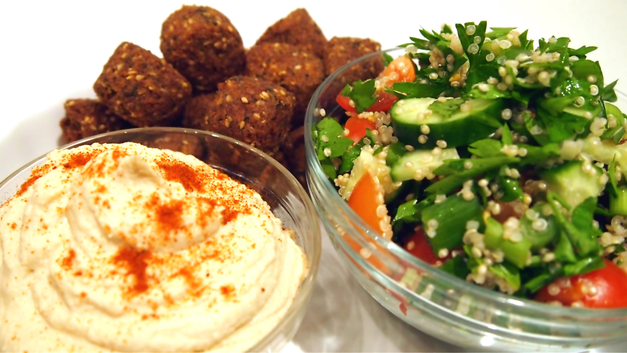 Egyptian Mezze Platter Hummus and Quinoa Tabbouleh Vegan Sparkles
