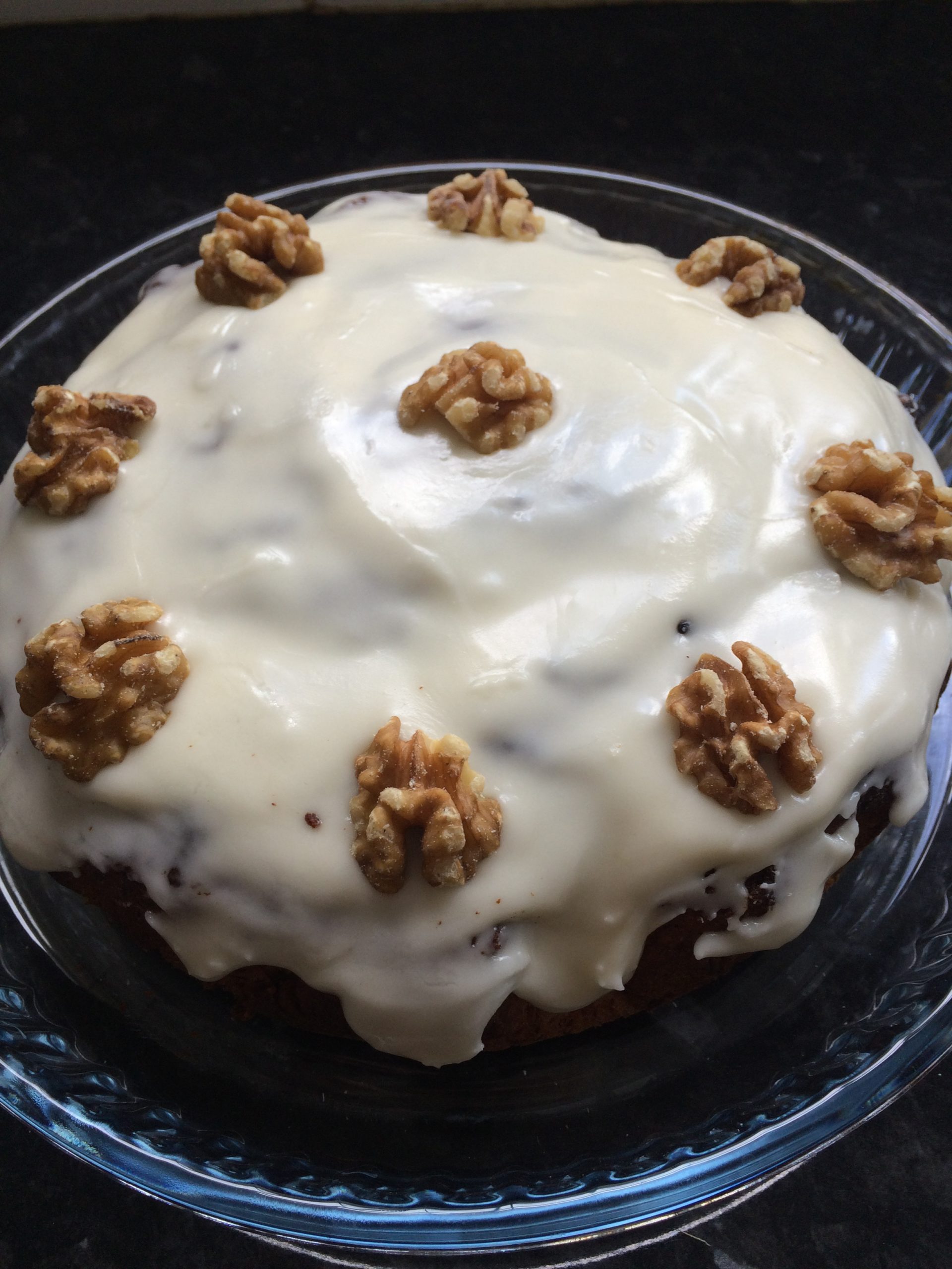 Golden Topped Banana, Seed and Walnut Cake Veganuary