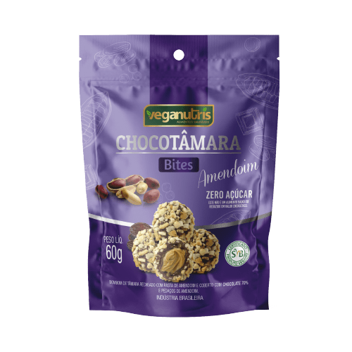 Chocotâmara Bites Amendoim Veganutris