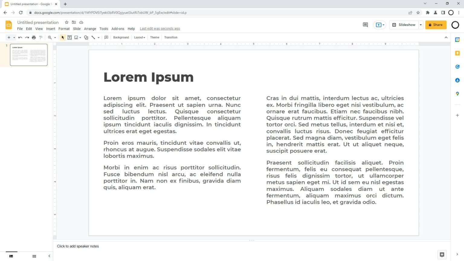 How To Make Text Two Columns In Google Slides Free Word Template