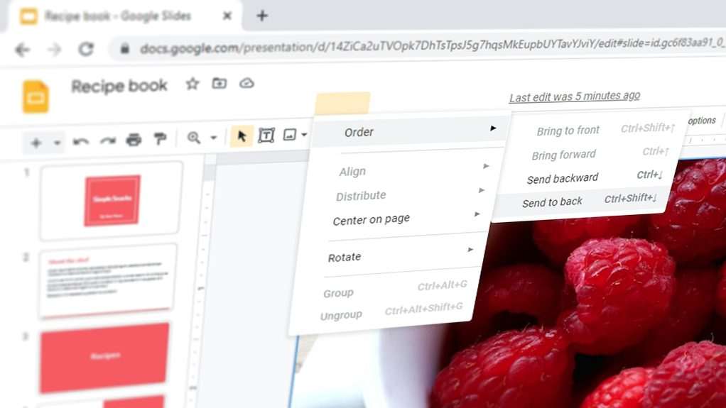 How to "Send to Back" an Image in Google Slides Vegaslide