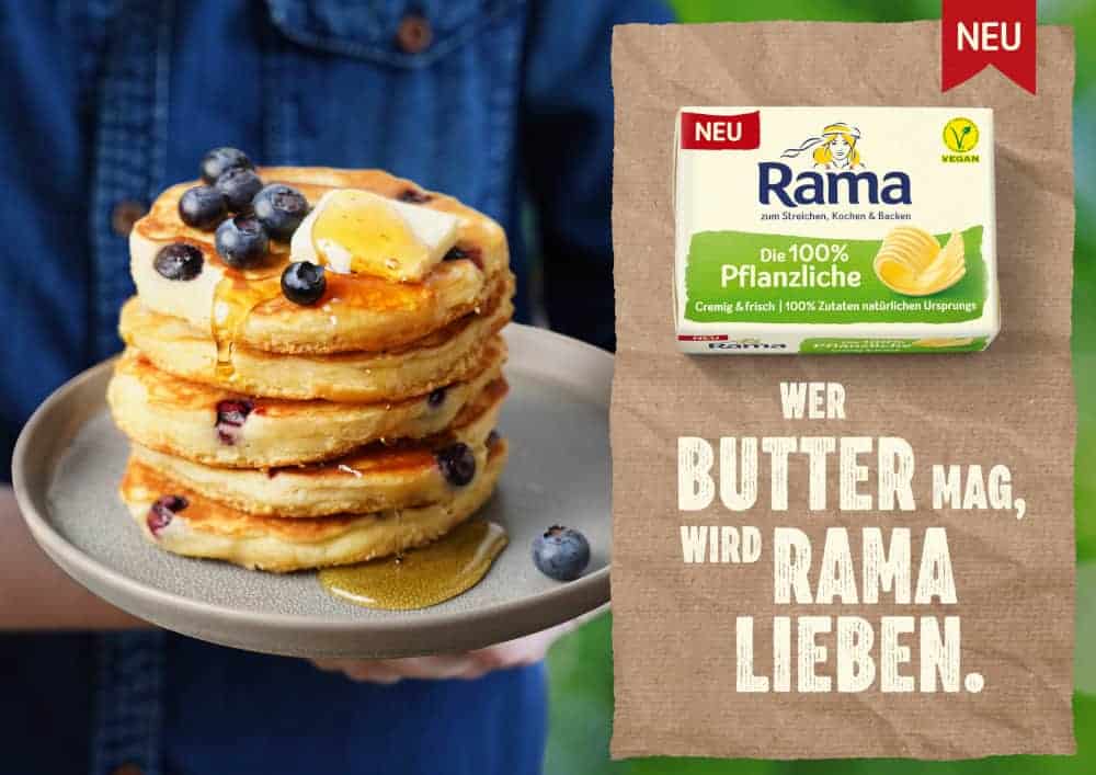 Ab sofort gibt es mit Rama Die 100 Pflanzliche eine vegane Alternative zu Butter vegconomist