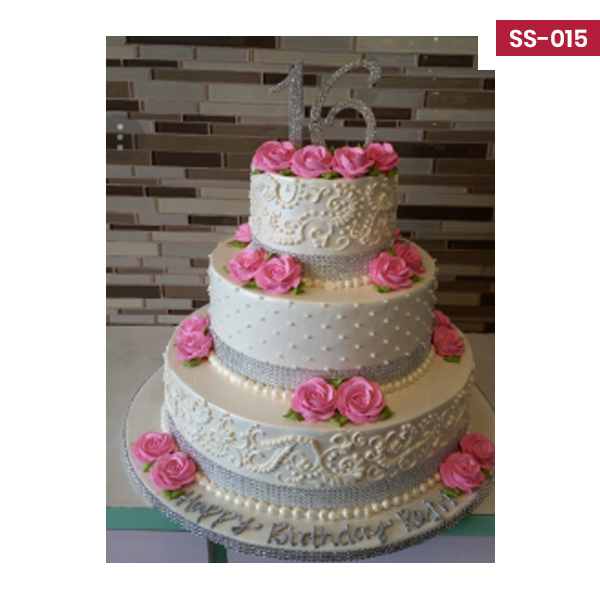 Eggless Veg Sweet Sixteen Birthday Cakes in Brampton Sweet 16's