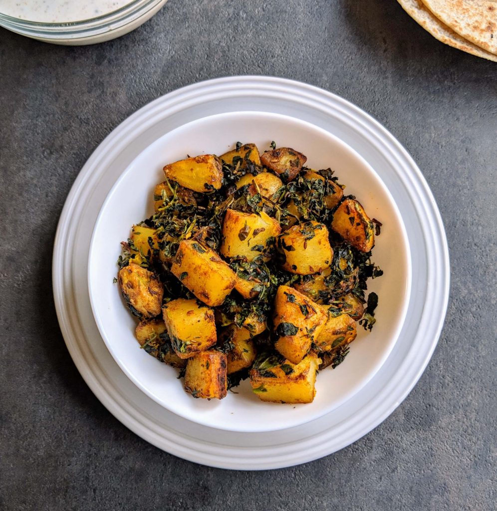 Aloo Methi Recipe Potatoes with Fenugreek Leaves