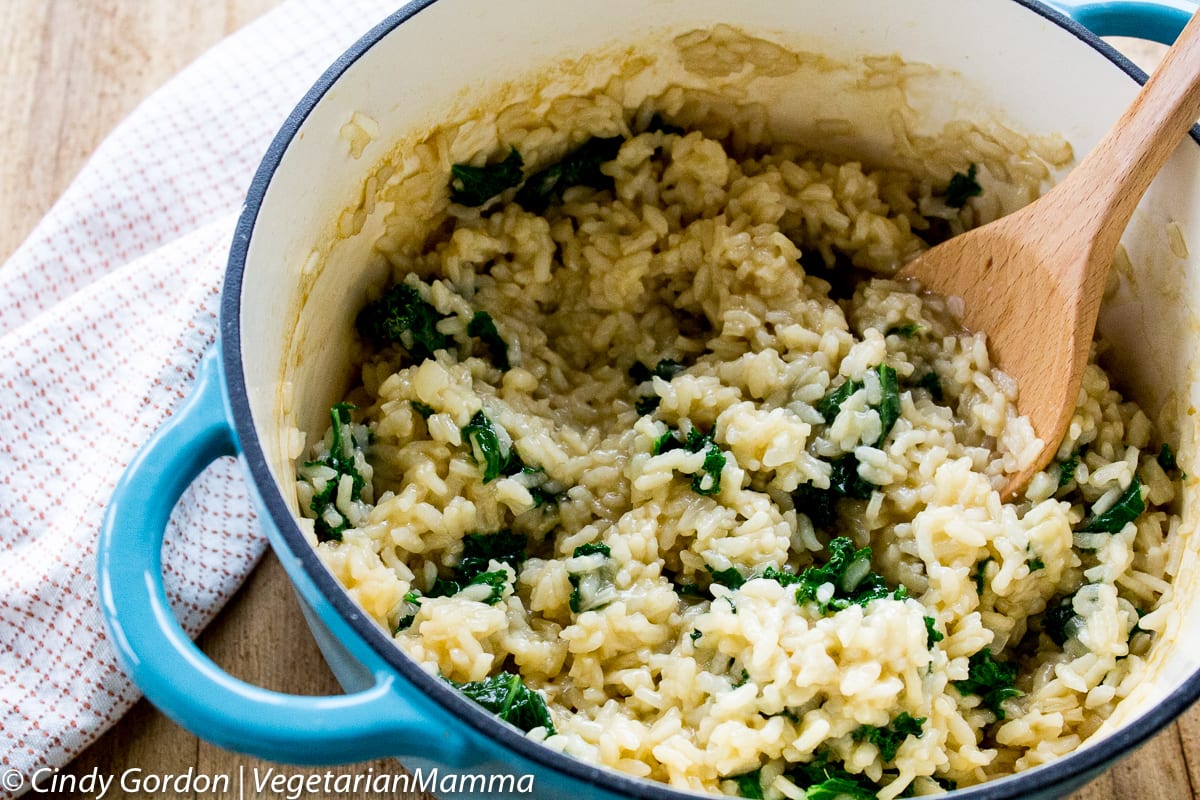 Kale Risotto makes dinner a SNAP!