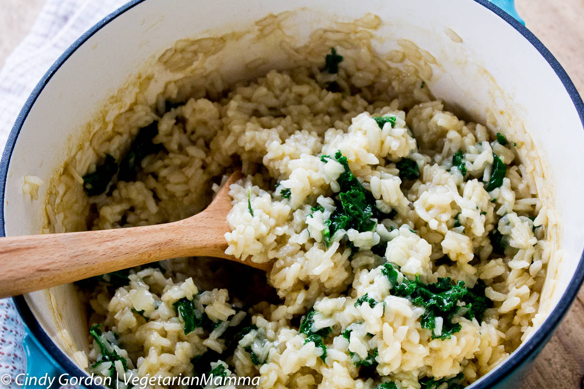 Kale Risotto makes dinner a SNAP!