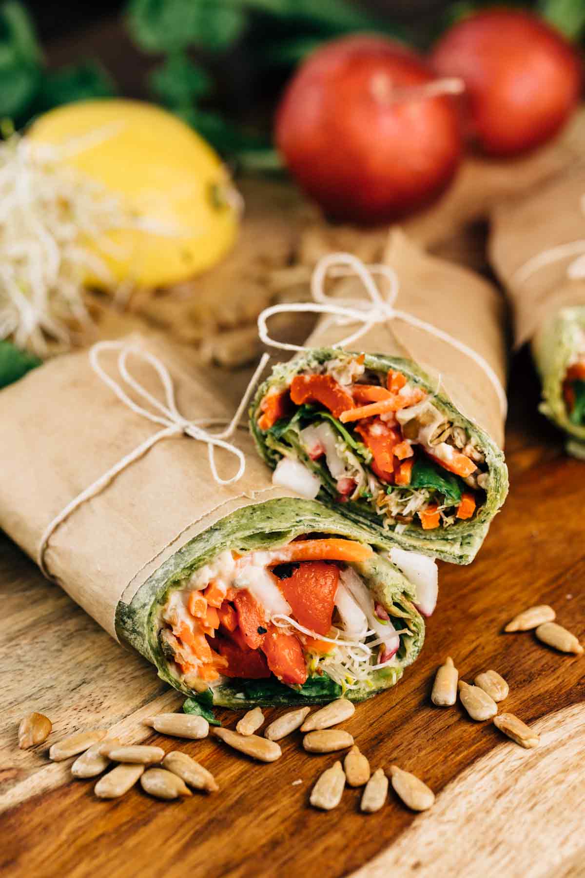 Sunflower Hummus Wraps (Vegan, Easy!) Veggie Chick