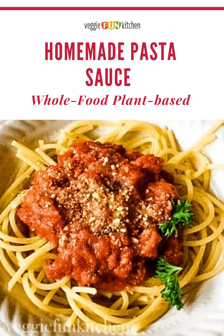 Homemade Pasta Sauce (OilFree) Veggie Fun Kitchen