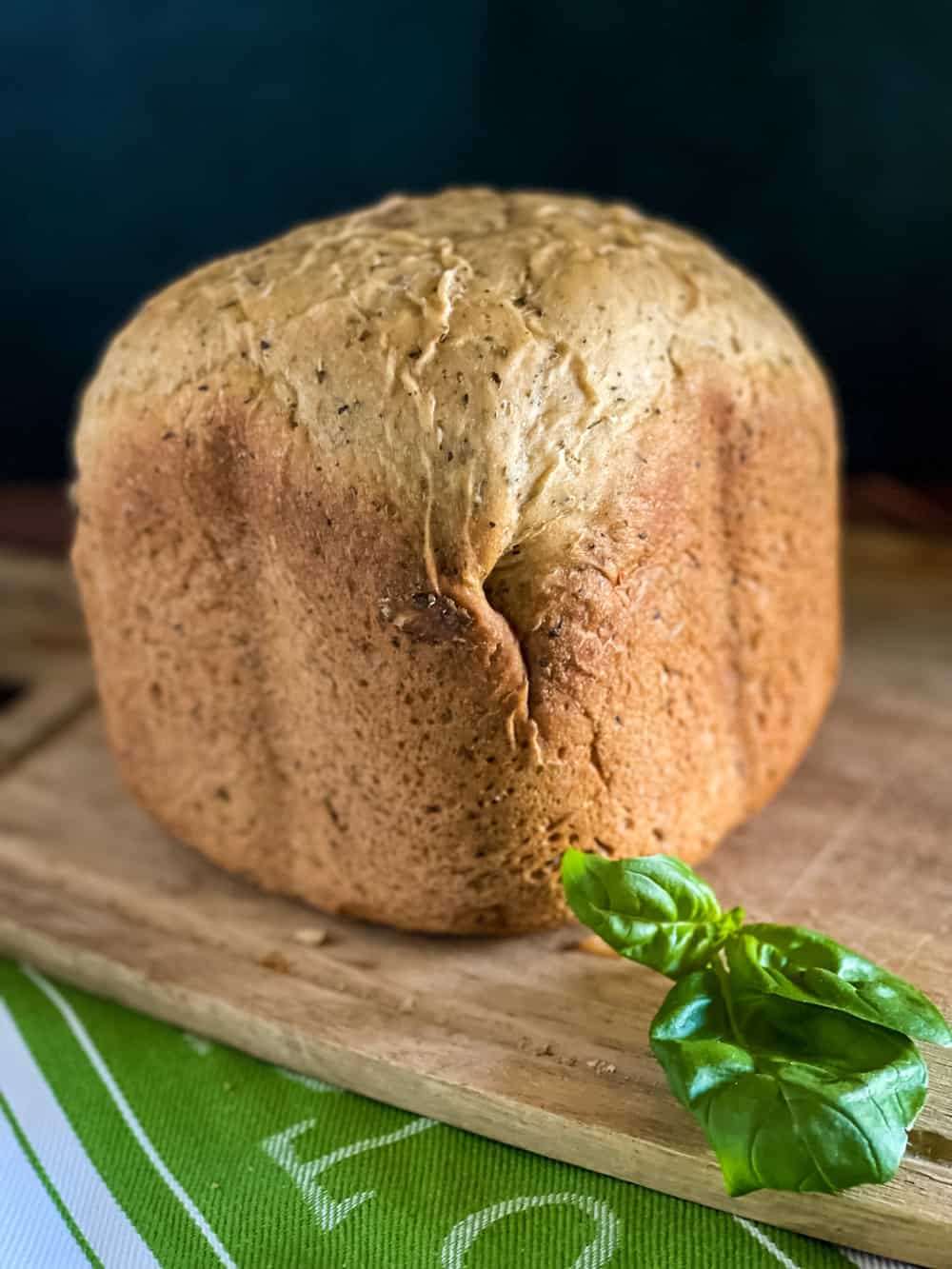 Olive Oil Herb Bread Made in the Bread Maker Veggie Fun Kitchen